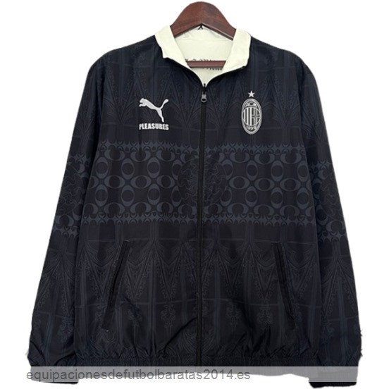 Nuevo Rompevientos AC Milan 24/25 Negro Amarillo Baratas